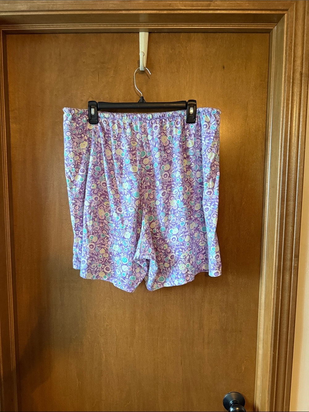 croft & barrow Purple Floral Sleep Shorts - Picture 2 of 3